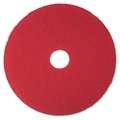 3M Low-Speed Buffer Floor Pads, 17" Diameter, Red, PK5, 5PK 5100